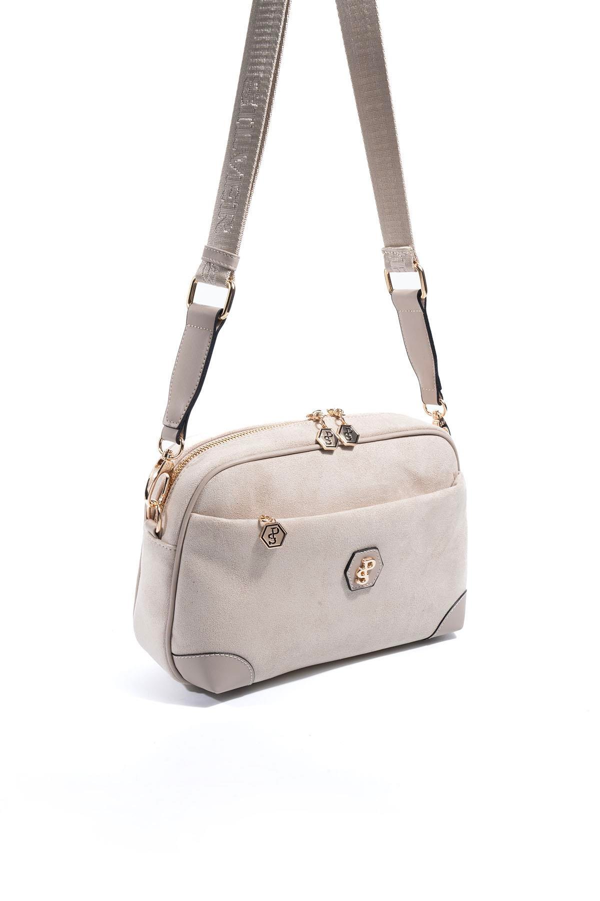 Silver Polo SP1094-M158 Kadın Çapraz Çanta Bej