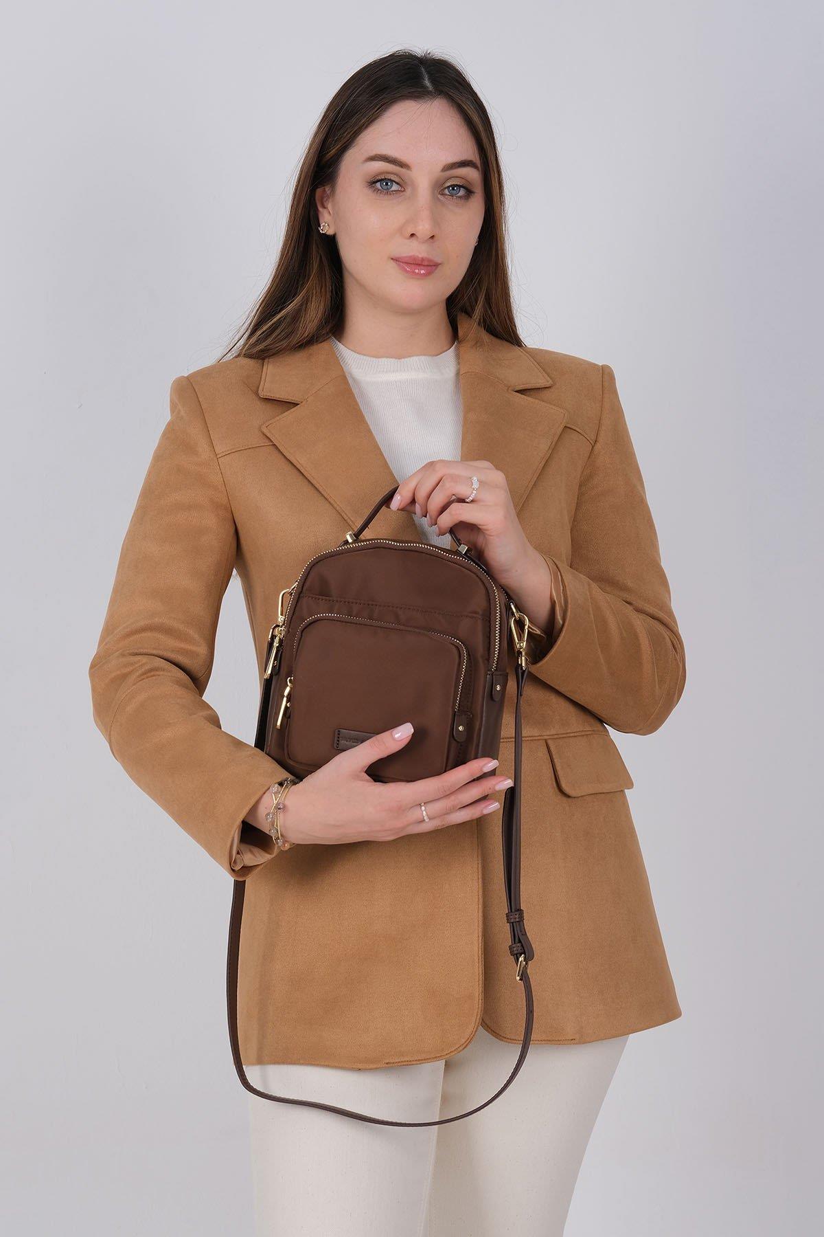 Silver Polo SP1220-M206 Kadın Çapraz Çantası Kahverengi