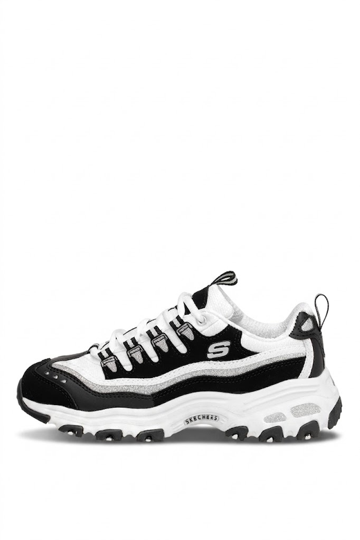 Skechers D-Lites SN 11914 Kadın Klasik Sneaker Siyah - Beyaz