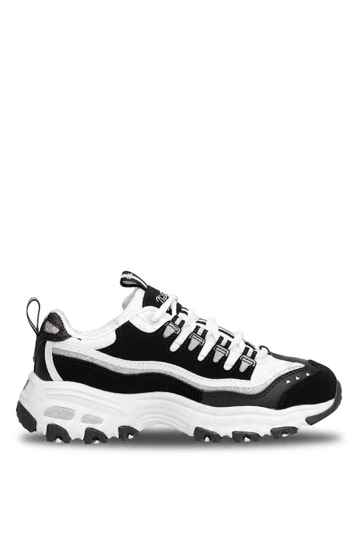 Skechers D-Lites SN 11914 Kadın Klasik Sneaker Siyah - Beyaz