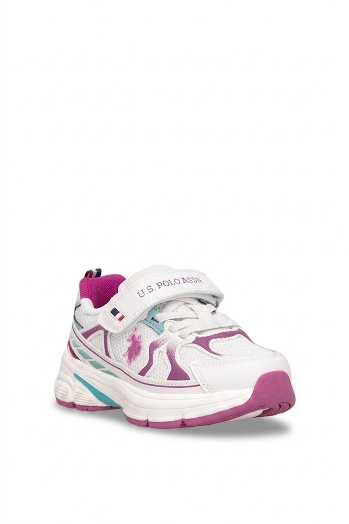 U.S. Polo Assn. 102155810 6P Sette JR 6FX Patik Kız Çocuk Yürüyüş Ayakkabısı Beyaz - Pembe