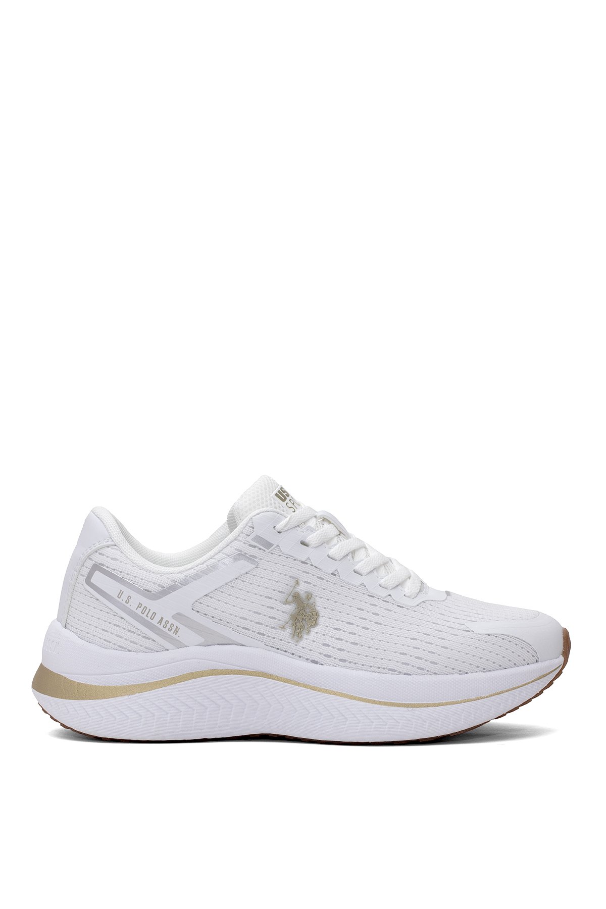 U.S. Polo Assn. 101938169 5M Genesis Wmn 5FX Kadın Koşu Ayakkabısı Beyaz - Altın