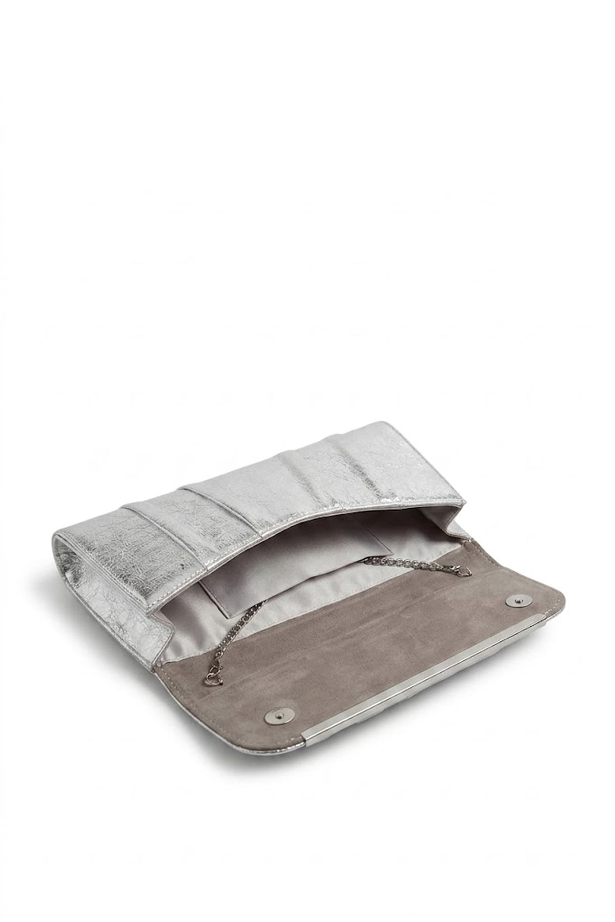 Varol 441 Clutch Kadın Portföy Çanta Gümüş