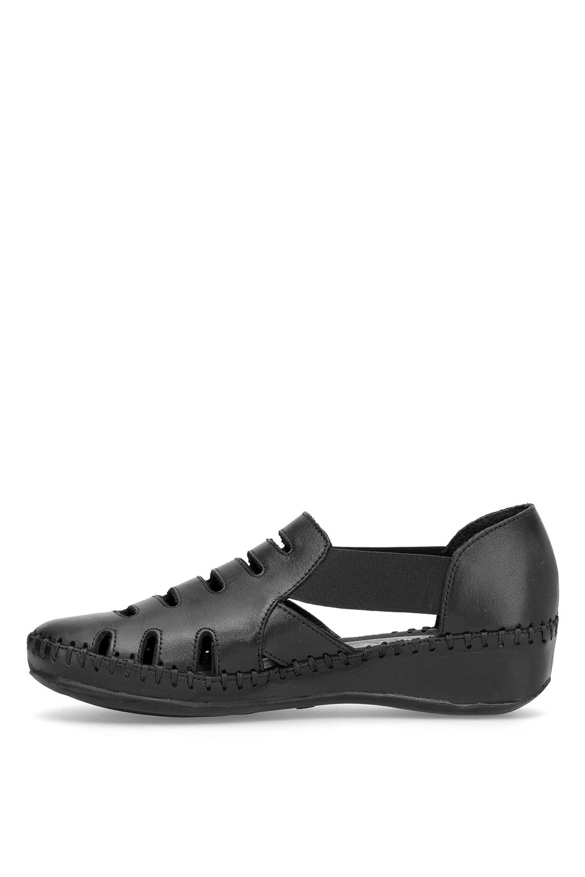 Venüs 18791395Y Kadın Hakiki Deri Comfort Ortopedik Kadın Sandalet Siyah