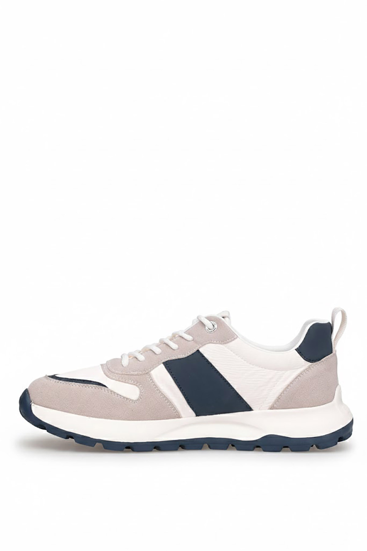 Voyager E435 Erkek Hakiki Deri Klasik Sneaker Krem