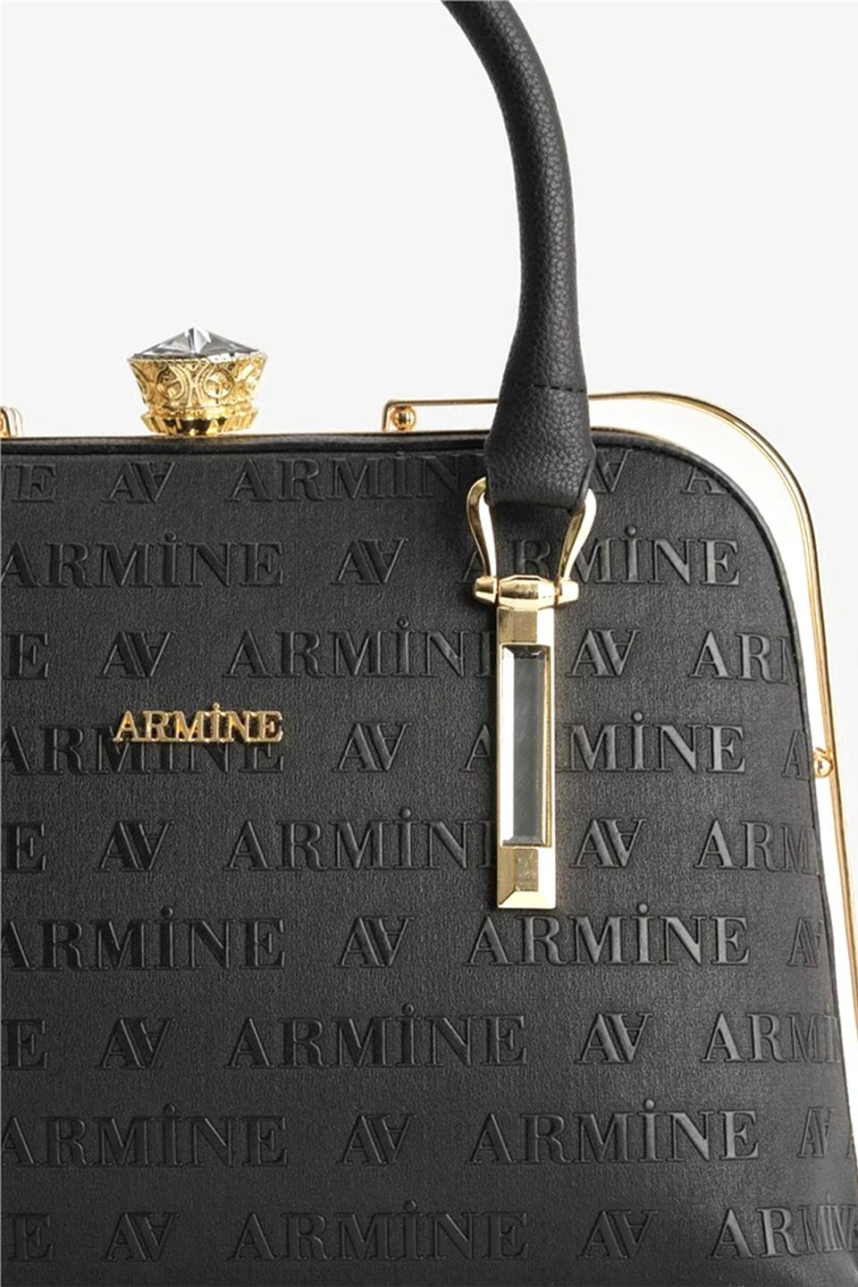 Armine 339 Kadın Kol Çantası Siyah Lazer
