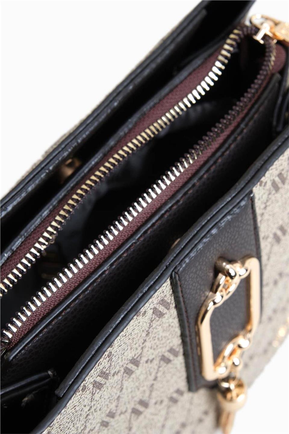 Armine 361 Kadın Omuz Çantası Vizon Baskılı