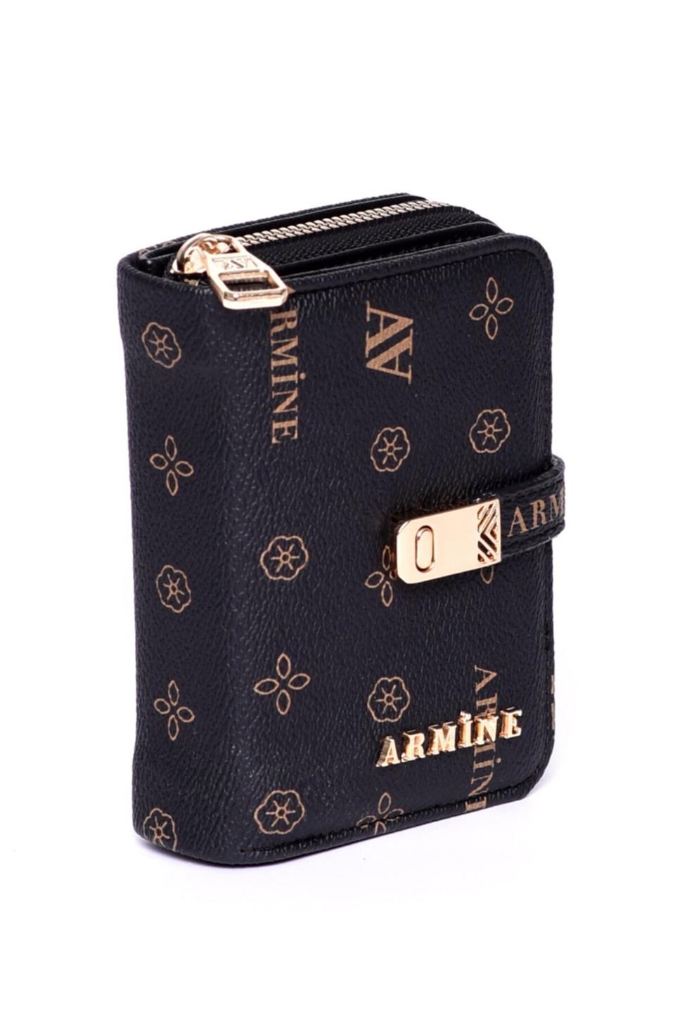 Armine C 01 Kadın El Çantası Siyah Baskılı