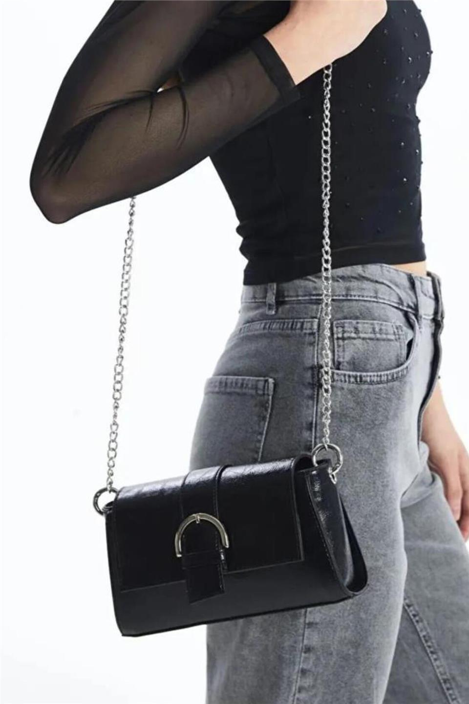 Armine T-3023 Kadın Omuz Çantası Siyah