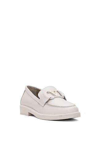 Beety 25BY04.2121-V Kadın Hakiki Deri Casual Ayakkabı Krem