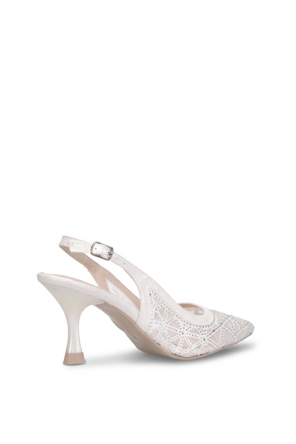 Beety 26BY151.226T Kadın Taşlı Klasik Topuklu Ayakkabı Sedef