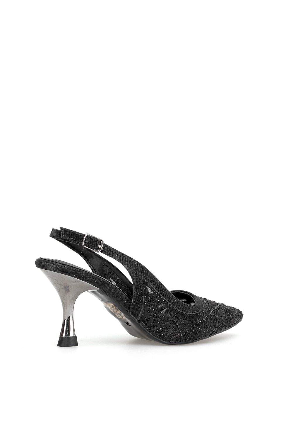 Beety 26BY151.226T Kadın Taşlı Klasik Topuklu Ayakkabı Siyah