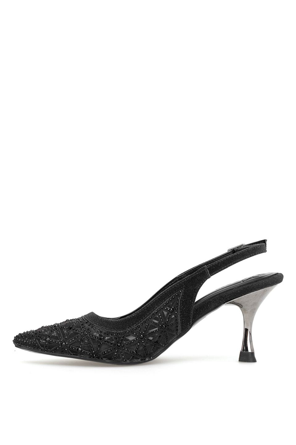 Beety 26BY151.226T Kadın Taşlı Klasik Topuklu Ayakkabı Siyah