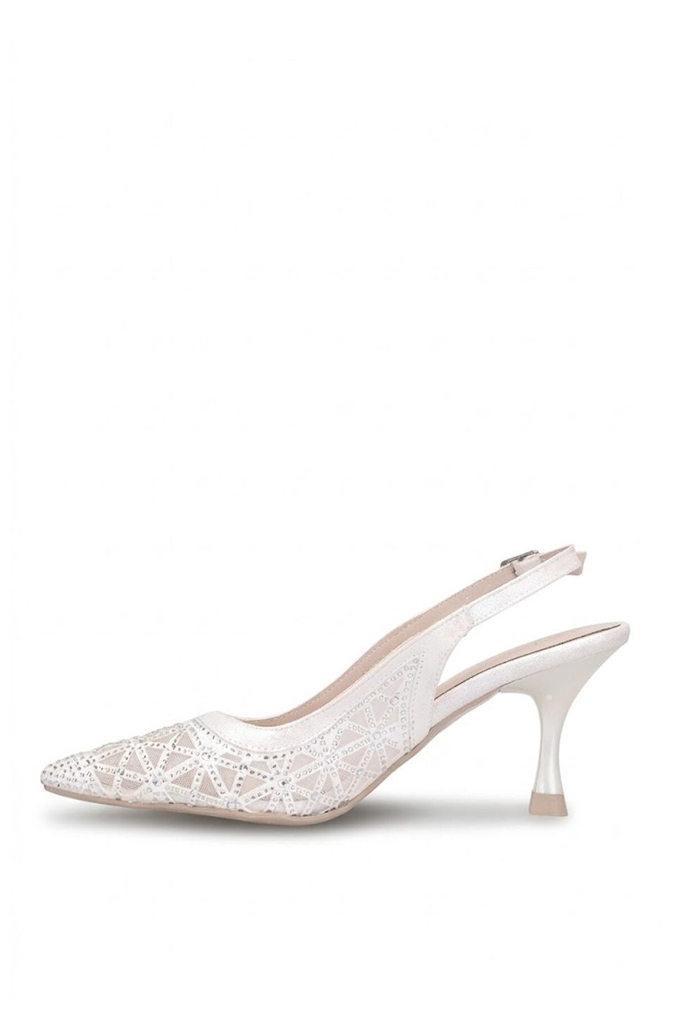 Beety 26BY151.226T Kadın Taşlı Klasik Topuklu Ayakkabı Sedef