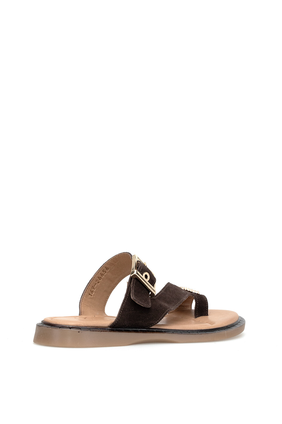 Beety 26BY169.26656 Kadın Tokalı Parmak Arası Terlik Kahverengi