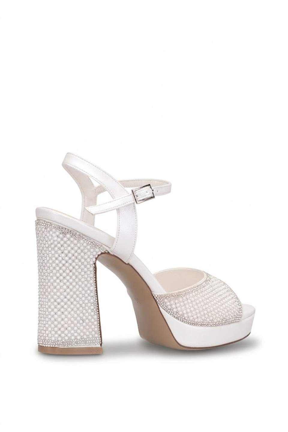 Beety 26BY223.390C Kadın Taşlı Klasik Platform Ayakkabı Sedef