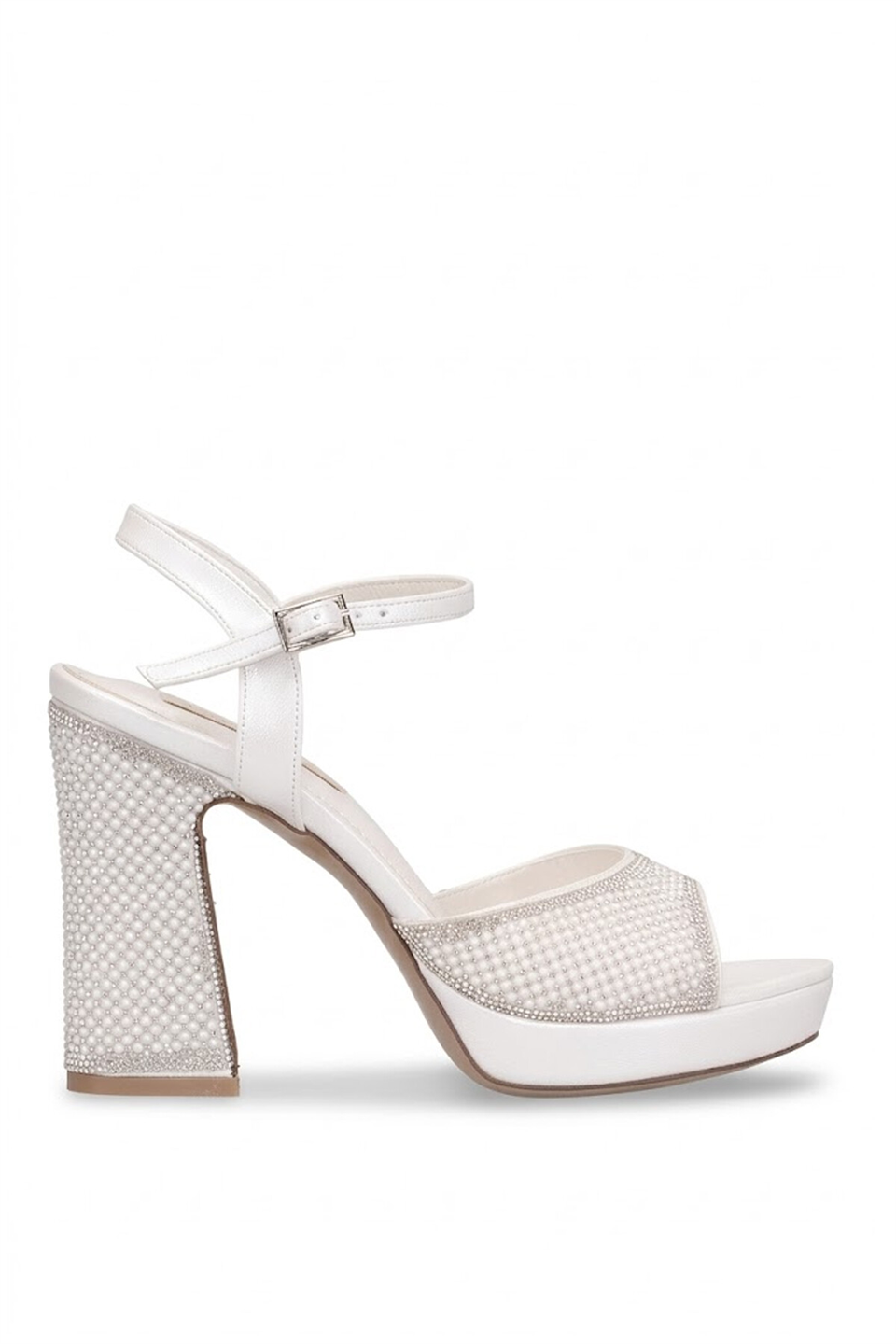 Beety 26BY223.390C Kadın Taşlı Klasik Platform Ayakkabı Sedef