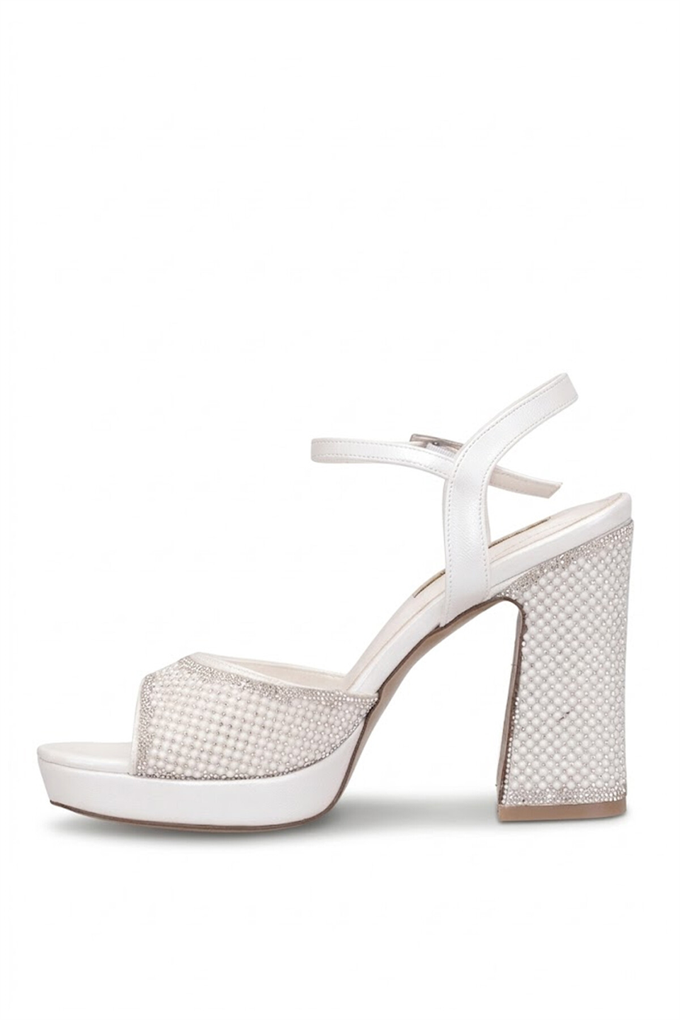 Beety 26BY223.390C Kadın Taşlı Klasik Platform Ayakkabı Sedef