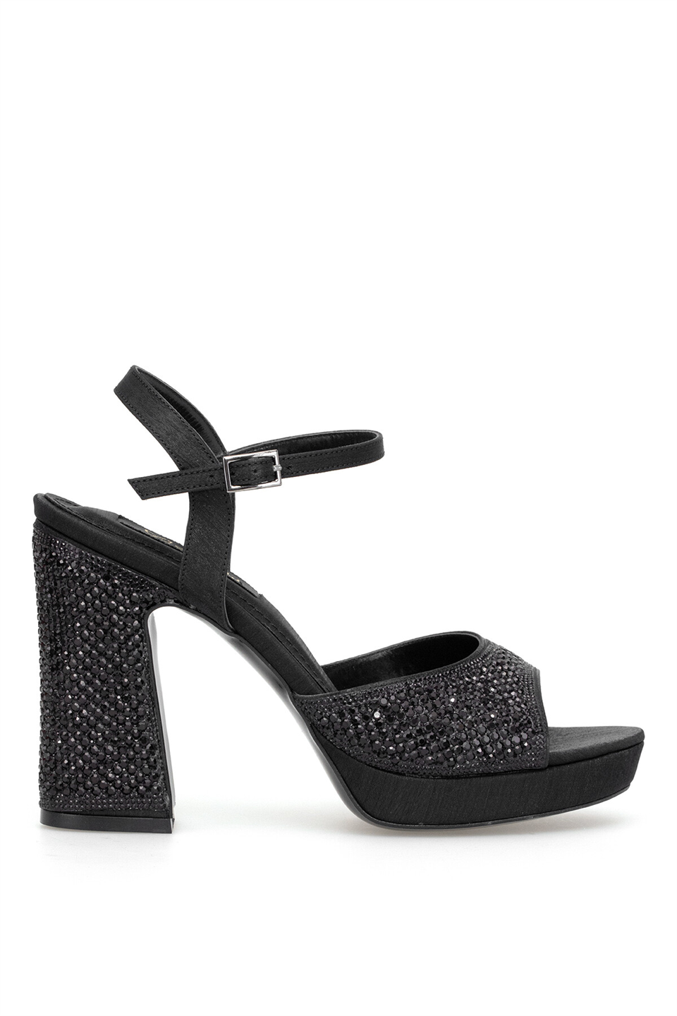 Beety 26BY223.390T Kadın Taşlı Klasik Platform Ayakkabı Siyah