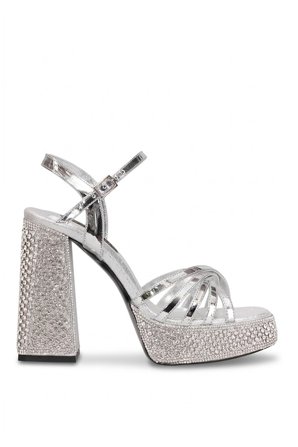 Beety 26BY223.1640 Kadın Klasik Platform Ayakkabı Gümüş