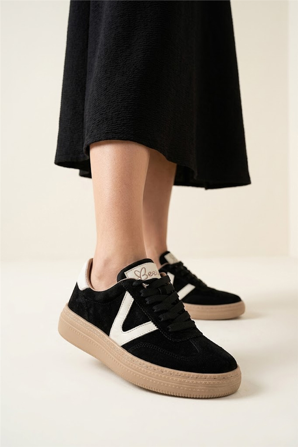 Beety 26BY227.170 Kadın Hakiki Deri Klasik Sneaker Siyah