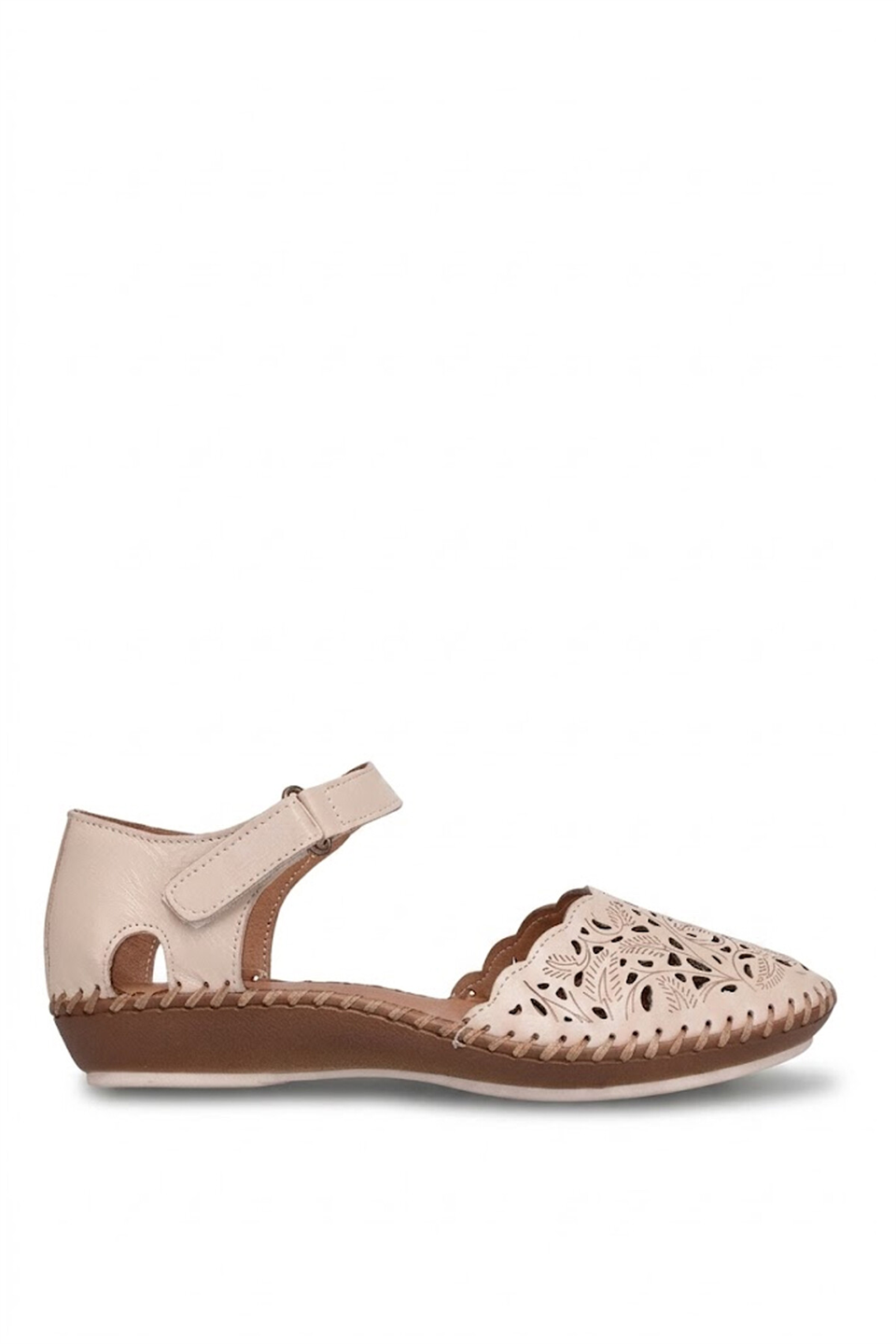 Beety 26BY67.26019C Kadın Hakiki Deri Düz Sandalet Bej