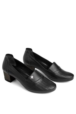 Beety BY01.8334 Kadın Deri Klasik Topuklu Ayakkabı Siyah