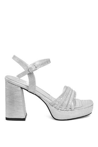 Beety BY130.017-1 Kadın Platform Ayakkabı Gümüş