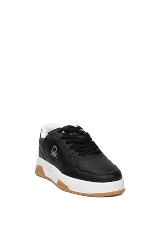 Benetton BNI-11220 Kadın Klasik Sneaker Siyah - Beyaz