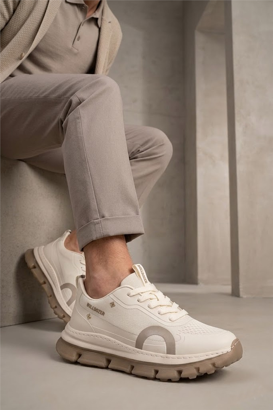 Buldozer 261410 Erkek Klasik Sneaker Bej