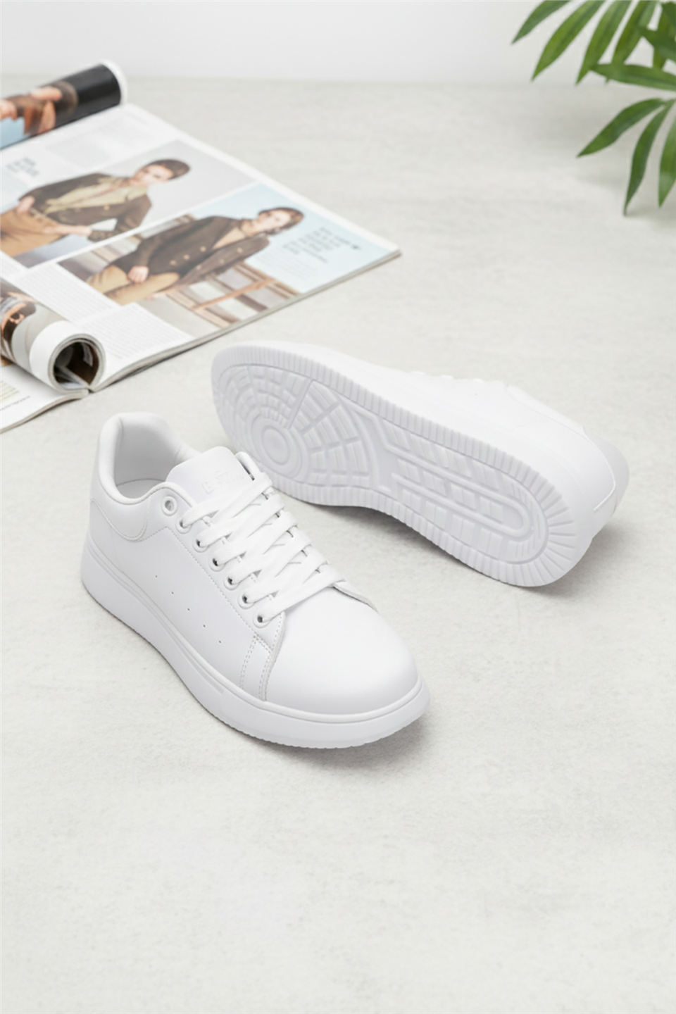 Cap 2044 Erkek Klasik Sneaker Beyaz