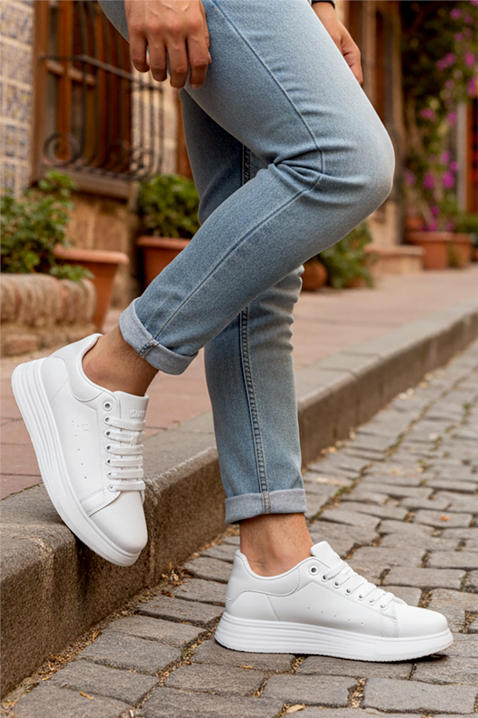 Cap 2044 Erkek Klasik Sneaker Beyaz