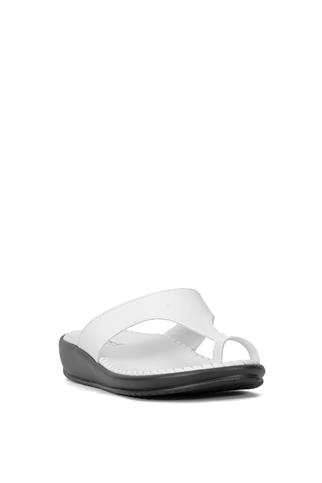 Ceyo 9200-2 Kadın Terlik Beyaz