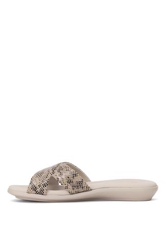 Ceyo 9827-8 Kadın Düz Terlik Bej