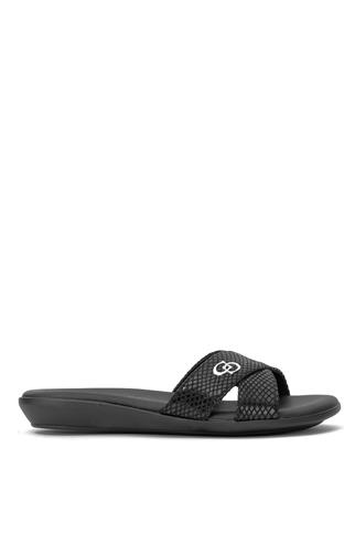 Ceyo 9827-8 Kadın Düz Terlik Siyah