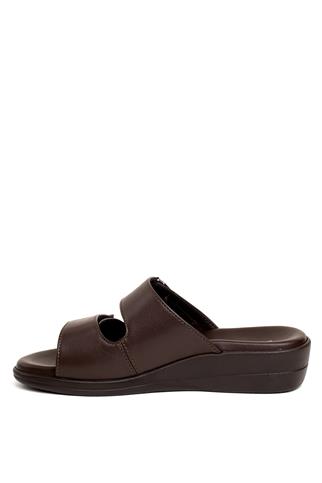 Ceyo 9863-1 Kadın Düz Terlik Kahverengi