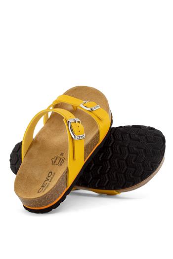 Ceyo 9910-Z34 Kadın Terlik Sarı