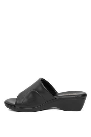 Ceyo 9922-18 Kadın Dolgu Topuk Terlik Siyah