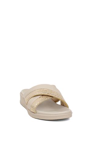 Ceyo 9984 Kadın Düz Terlik Bej