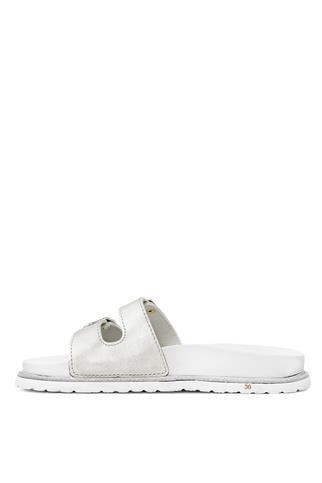 Ceyo 9990-Z2 Kadın Düz Terlik Gümüş