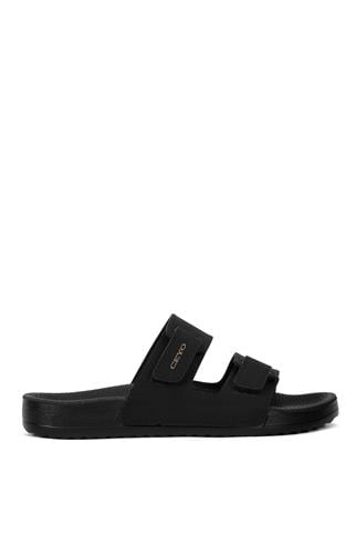 Ceyo Bahama-16 Kadın Düz Terlik Siyah