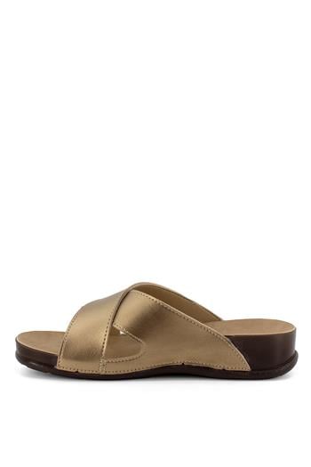 Ceyo Oliva-1 Kadın Terlik Altın