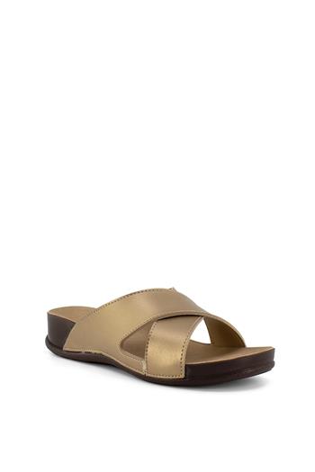 Ceyo Oliva-1 Kadın Terlik Altın