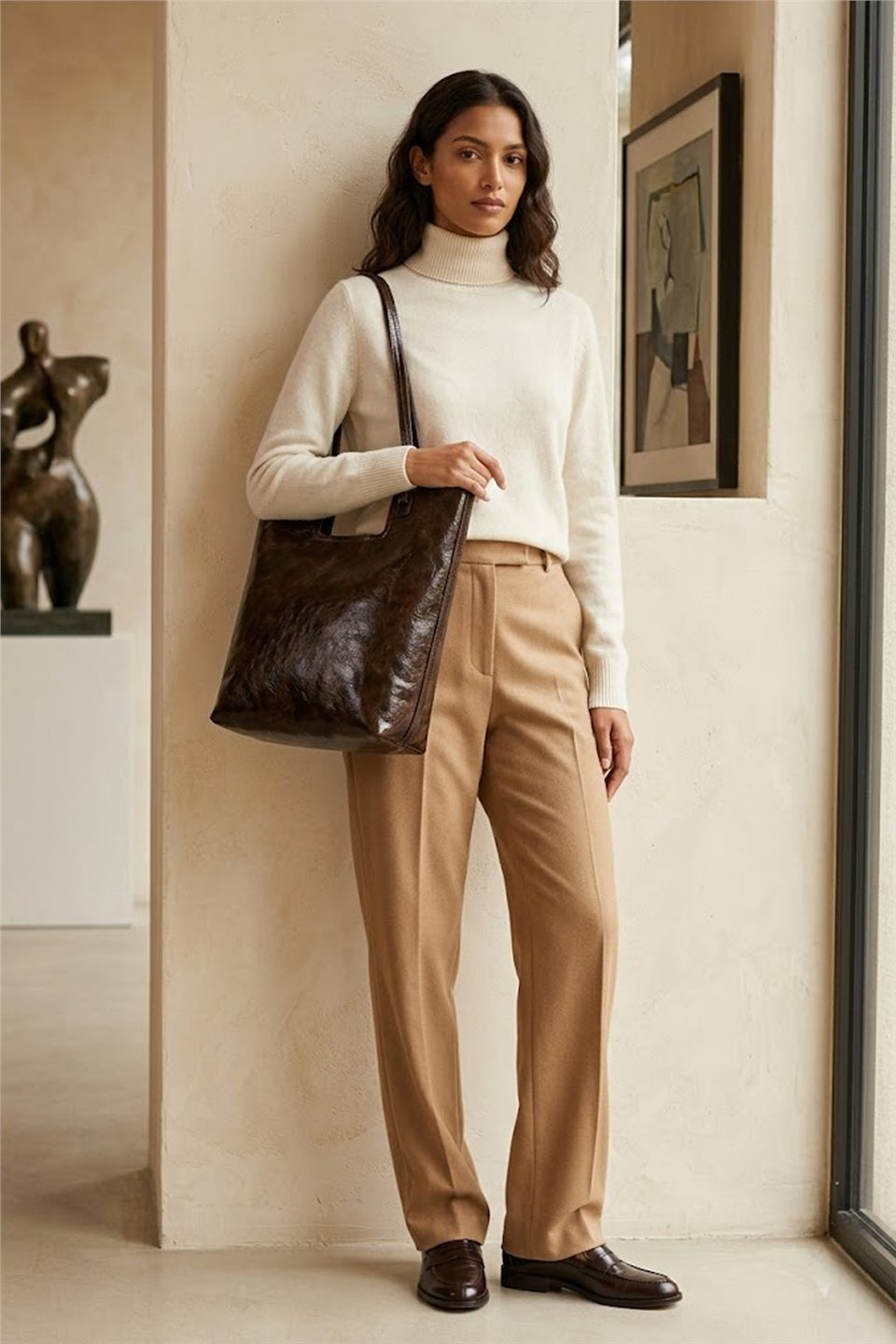 Dsn Y6416 Kadın Omuz Çantası Kahverengi