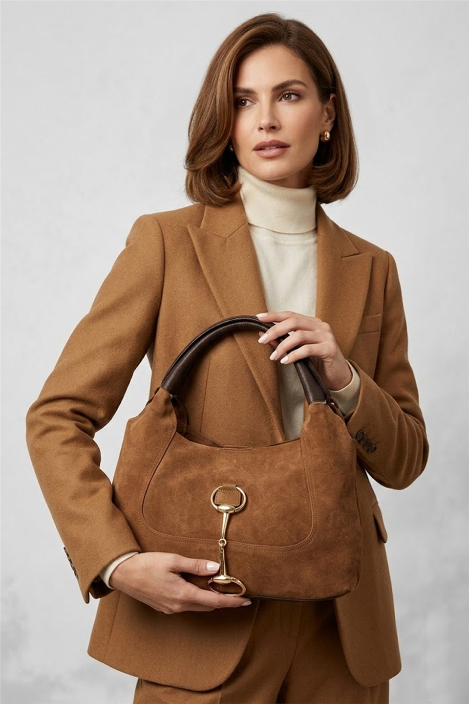 Dsn Y6442 Kadın Hakiki Deri El Çantası Taba