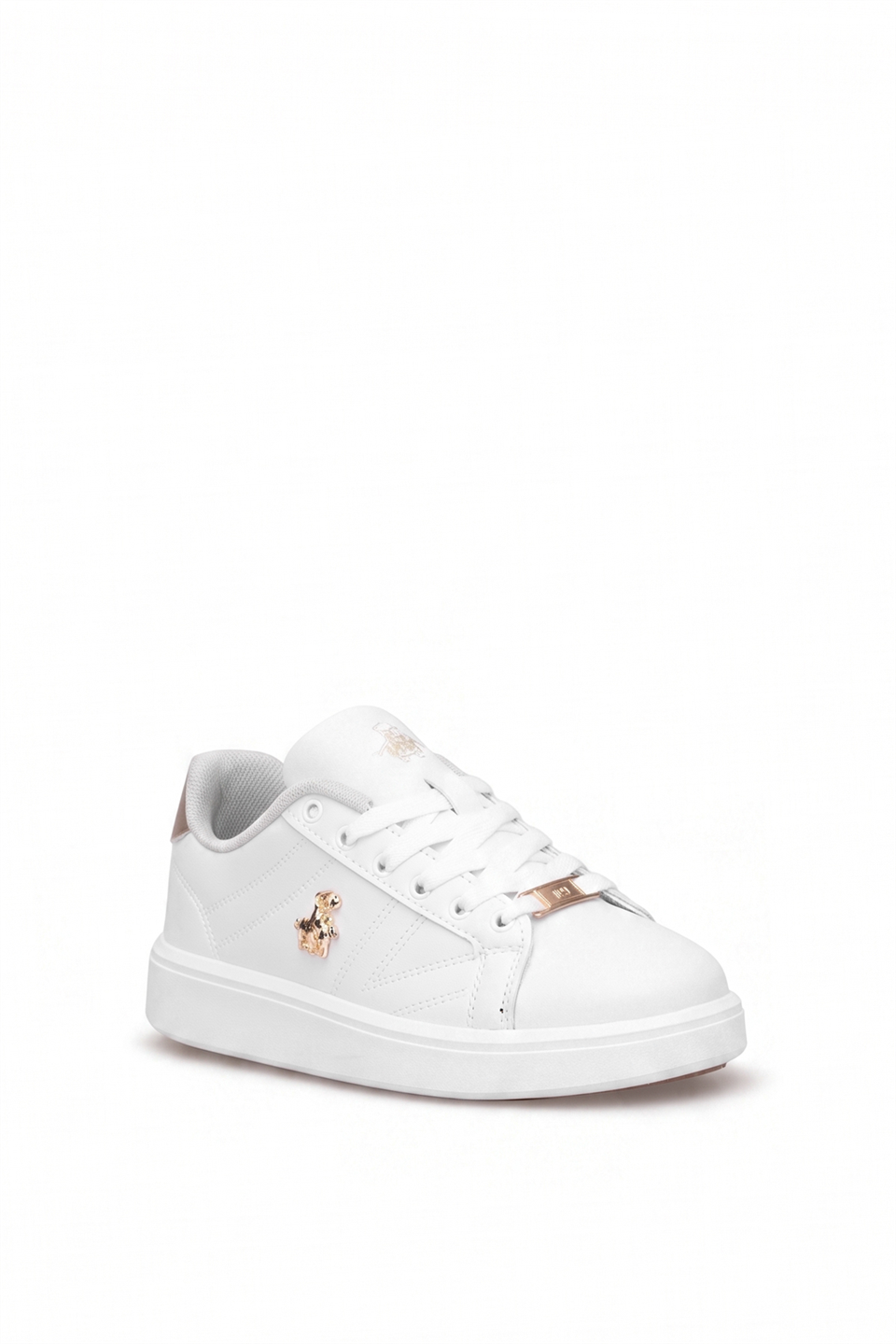 Elit. ASOZREBEKA Kadın Klasik Sneaker Beyaz - Altın