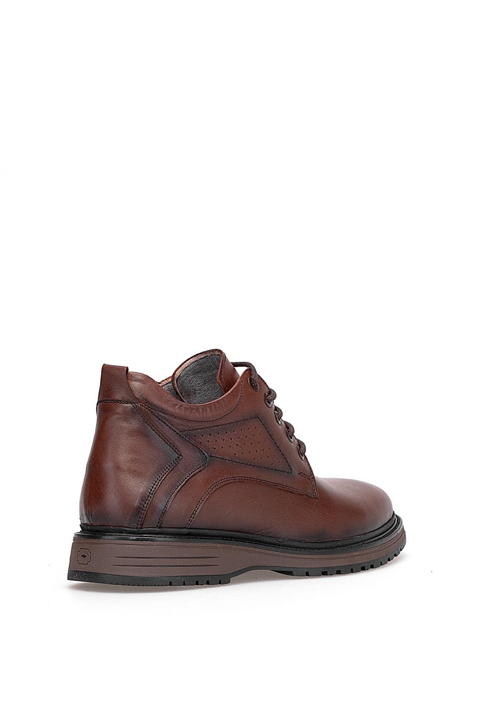 Elit 25KNBL5025 Erkek Hakiki Deri Düz Bot Taba