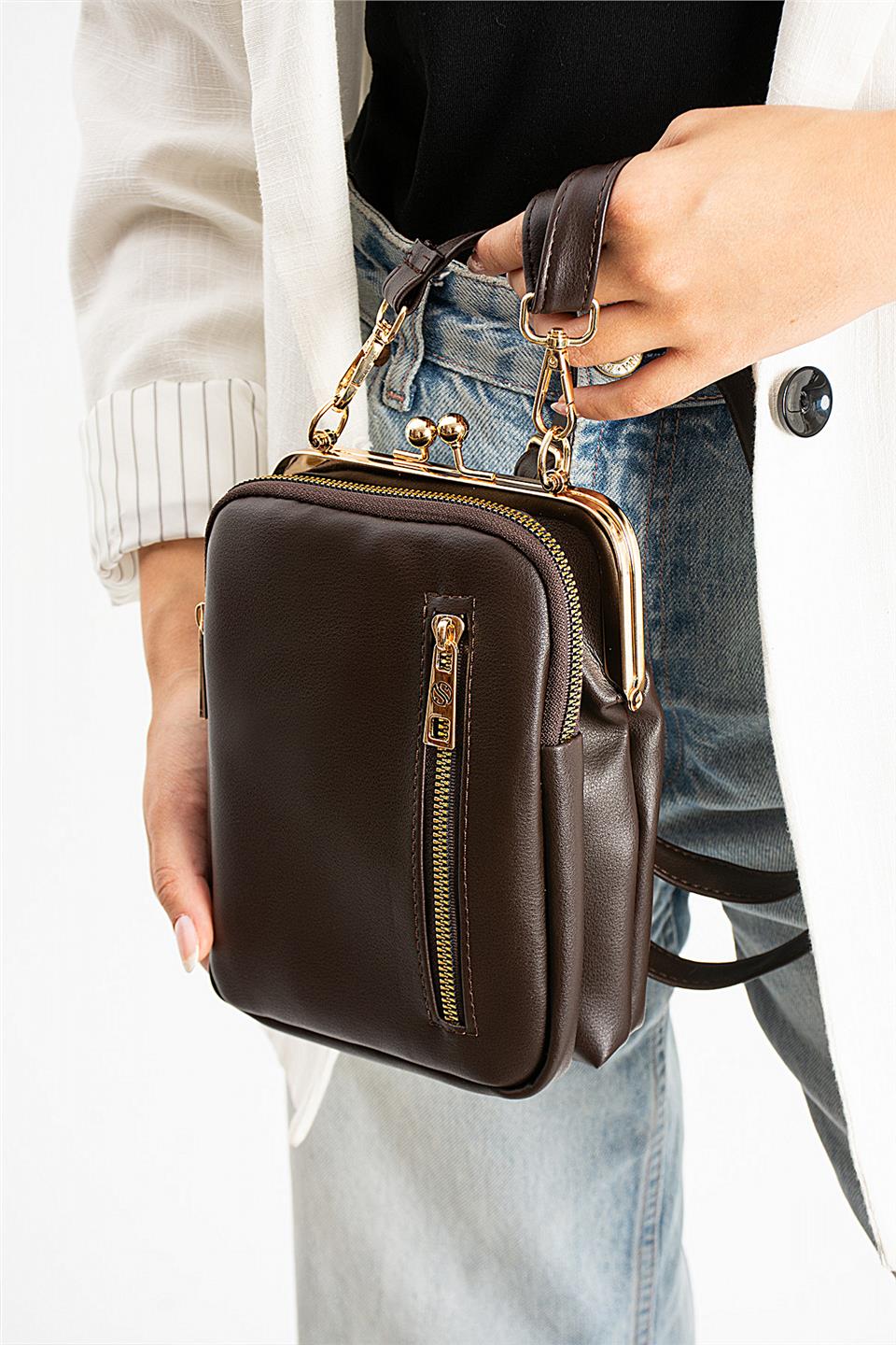 Elit 25KSNM1433C Kadın Omuz Çantası Kahverengi