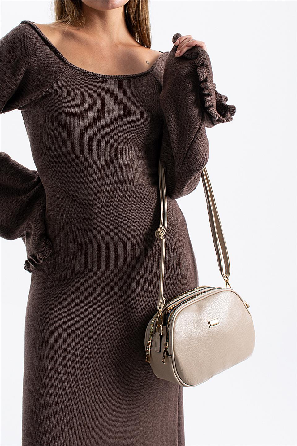 Elit 25KSNM1435C Kadın Omuz Çantası Kum Rengi