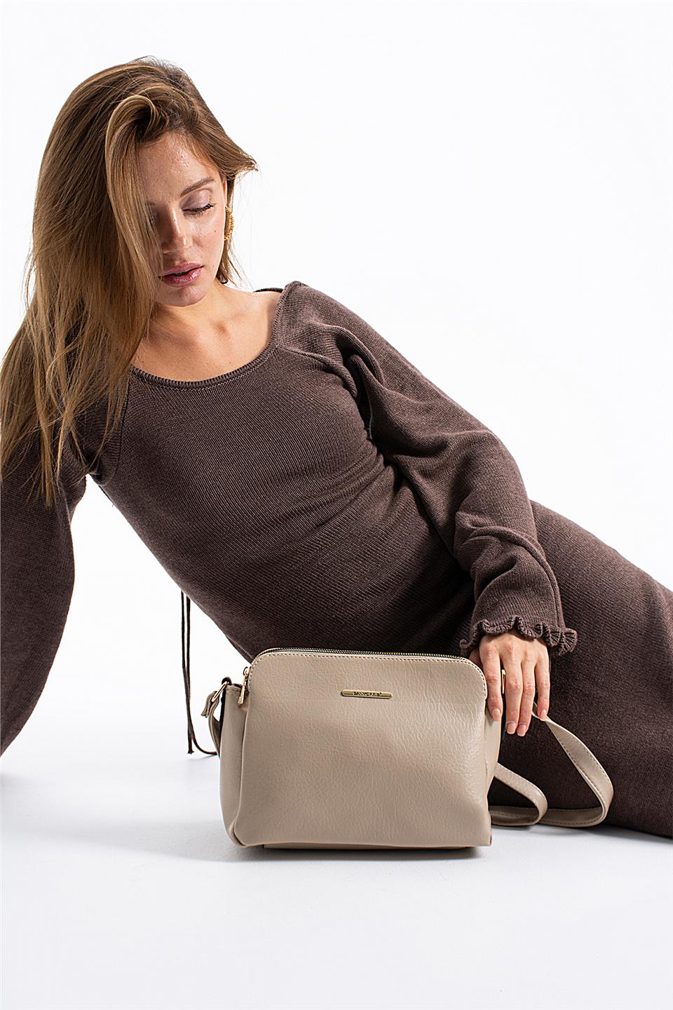 Elit 25KSNM1437C Kadın Omuz Çantası Kum Rengi